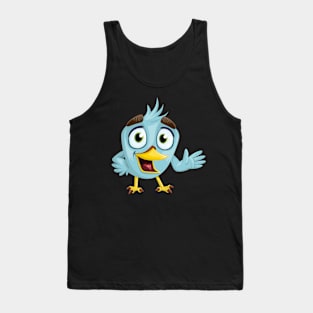 Cute and Funny Waving Bird Tank Top